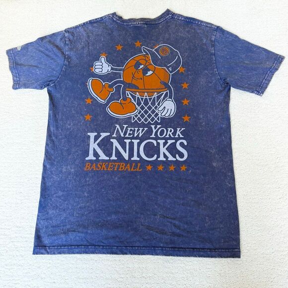 New Era 100% Cotton Mineral Wash New York Knicks Basketball Medium Weight Short - Picture 3 of 12